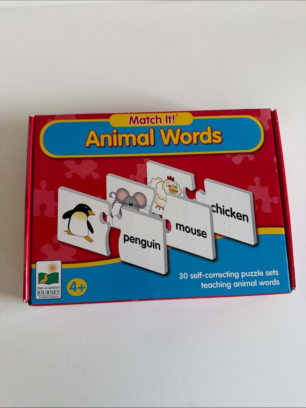 Match It! Animal Words Learning Puzzle Game - Red